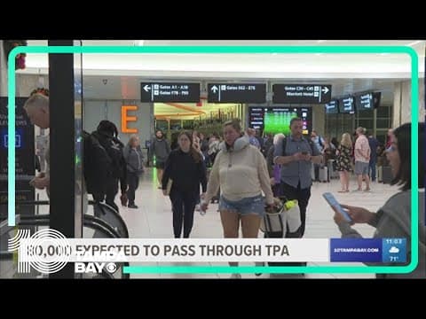 80,000 people expected to travel through Tampa International Aiport for Thanksgiving