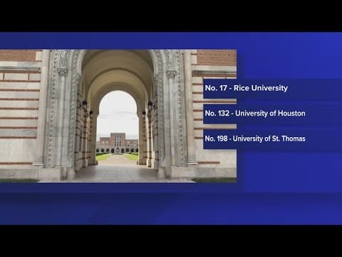 Rice, UH and St. Thomas University recognized nationally among top colleges in the US