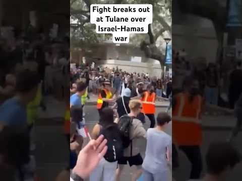 An off-campus rally got out of control for Tulane students protesting the Israel-Hamas war.