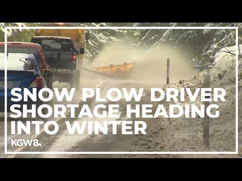 ODOT reports shortage of snow plow drivers heading into winter weather