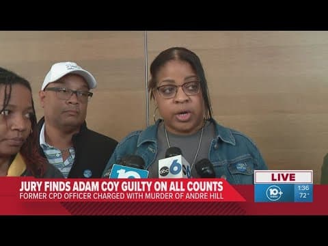 Family of Andre Hill shares reactions to Adam Coy being found guilty on all counts