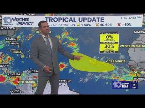 Potential tropical system has chance of development off Africa