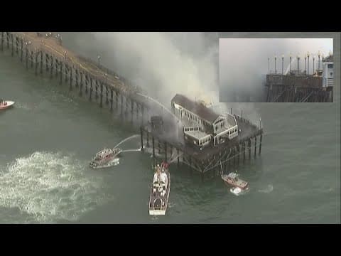 Fire crews contain massive fire that erupted on historic Oceanside Pier