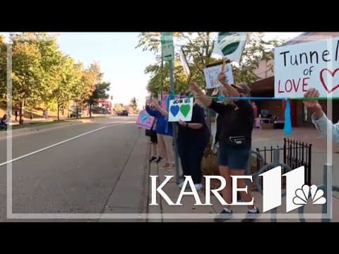 Community forms ‘tunnel of love’ in support of Annunciation Church and School