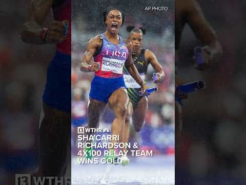 Sha'Carri Richardson and US Women's 4x100 relay team wins gold I Via: AP