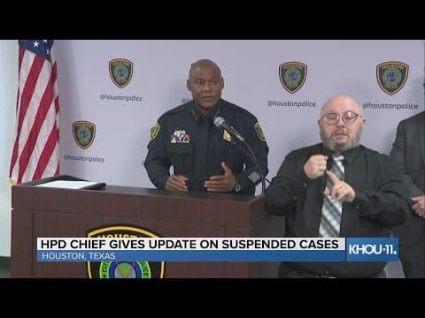 Houston police chief gives update on internal review of how thousands of cases ended up suspended