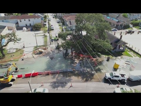 SWBNO responds to flooding Uptown due to broken water valve