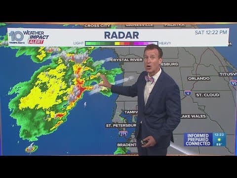 Weather Impact Alert: Tracking line of thunderstorms moving into Tampa Bay area | 12:30 p.m. update
