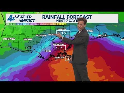 New Orleans Weather Impact: Partly Sunny Thursday w/ isolated showers, more rain this weekend