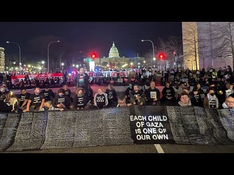 Protestors block traffic near US Capitol ahead of State of the Union