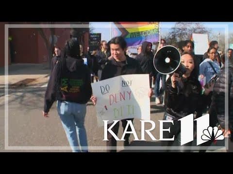 Hundreds of Anoka-Hennepin students march to school board meeting after member threatens to stall bu