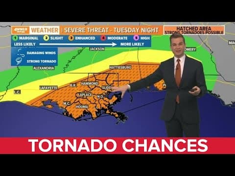 New Orleans Weather: Damaging winds, tornadoes possible Tuesday