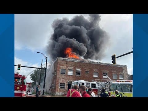 Firefighters battle fire at historic building in Vinton County