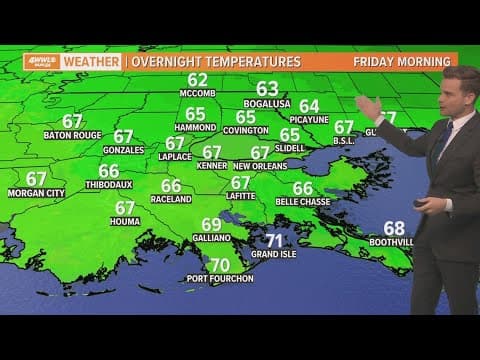 New Orleans Weather: Beautiful Thursday, warm and muggy by Friday