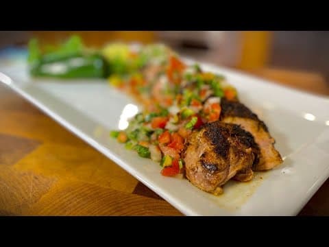 Chili-Rubbed Pork Tenderloin with Grilled Pineapple Pico de Gallo | Cooking with Styles