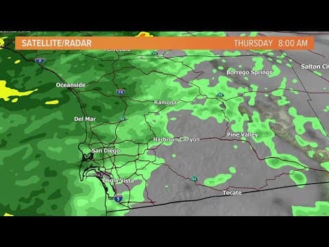 San Diego hit by first of two winter storms on Thursday | 8 AM update