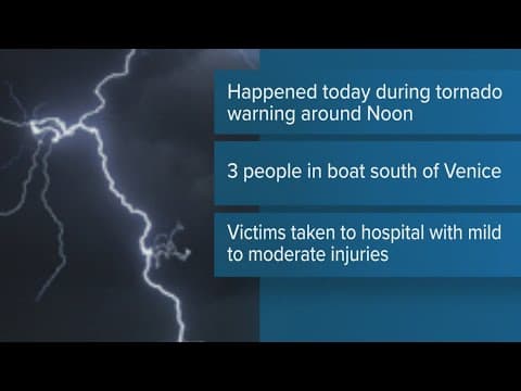 Boat struck by lightning near Venice
