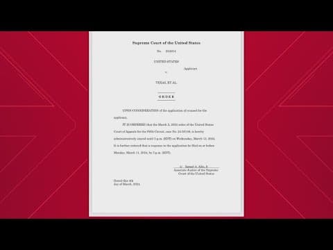 Supreme Court temporarily blocks Texas law that allows police to arrest migrants