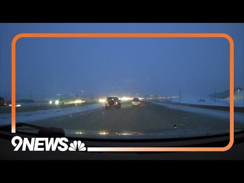 Slick and snowy road conditions Monday morning
