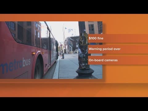 Fines now in place for blocking bus lanes, Metro says