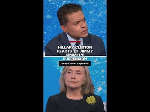 Hillary Clinton reacts to Jimmy Kimmel's show being pulled from ABC's air