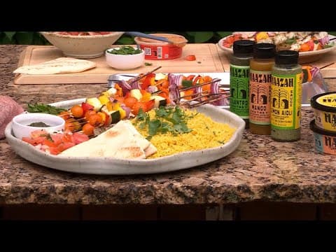Maazah founders share recipe for grilled chicken kabobs