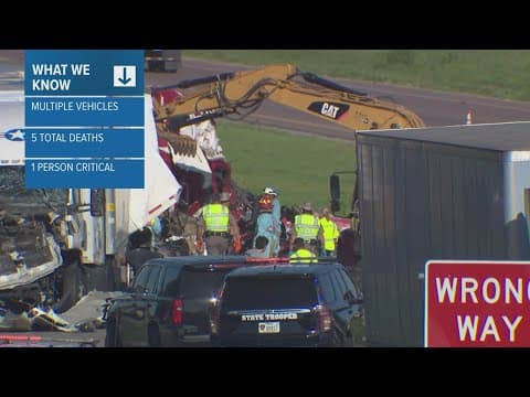 I-20 reopens after a truck driver fell asleep and caused the pileup, officials say