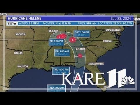 A huge Hurricane Helene is expected to hit Florida as a major storm and strike far inland