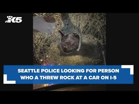 Seattle police searching for person who threw a rock at a vehicle on I-5