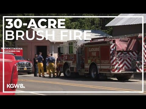 Crews battle 30-acre brush fire in Beavercreek