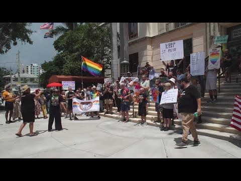 Protesters rally to save St. Pete murals honoring Black history, LGBTQ pride