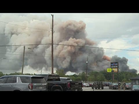 Massive chemical plant fire forces evacuations in Atlanta