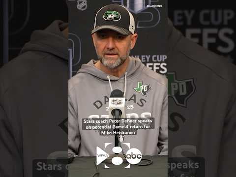 Stars coach Peter DeBoer speaks on potential Game 4 return for Miko Heiskanen
