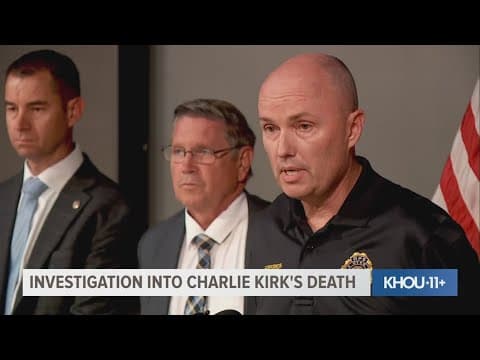 Officials in Utah give an update following Charlie Kirk's assassination