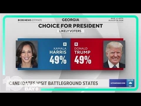Harris and Trump visit battleground states ahead of 2024 presidential election