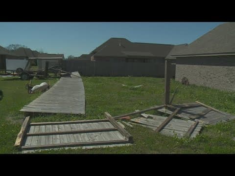 Wrecked fences and ruined roofs: see damage from Gramercy tornado