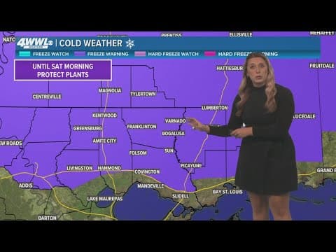New Orleans Weather 10pm: Freeze warning for Northshore, cold weekend