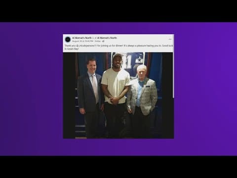 Former Cowboys player Micah Parsons visits Al Biernat's Steakhouse