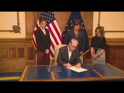 Gov. Braun signs order banning trans women from women's college sports in Indiana