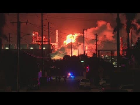 Fire erupts at a Chevron refinery near Los Angeles