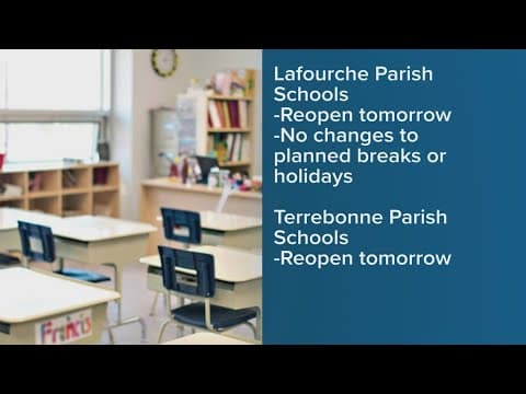 Schools continue to reopen following Francine