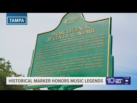 Tampa unveils new marker honoring Ray Charles, other music artists who started on Central Avenue