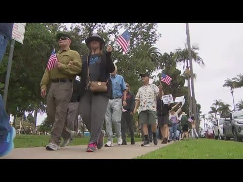 Veterans rally in Coronado against proposed cuts to VA benefits