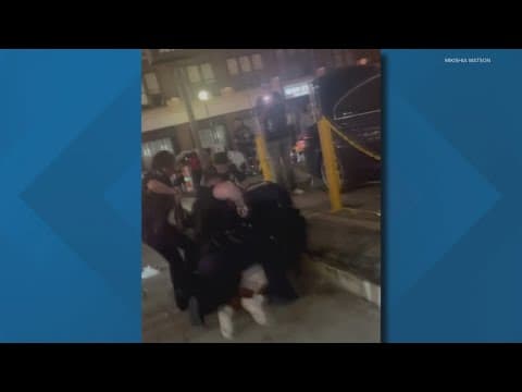Viral video shows officer tackle, shoot man with projectiles during arrest in downtown Indy