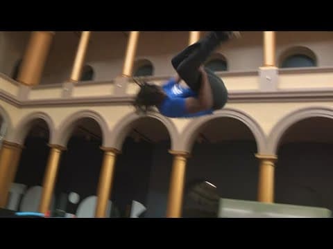 Parkour training course offered by National Building Museum