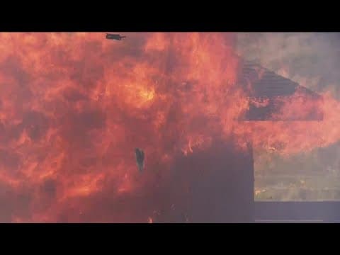 CAL FIRE conducts fire tests on wildfire prepared home and vulnerable home