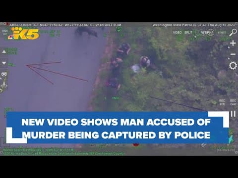Marysville man accused of double murder flees from police to hide in the woods, new video shows