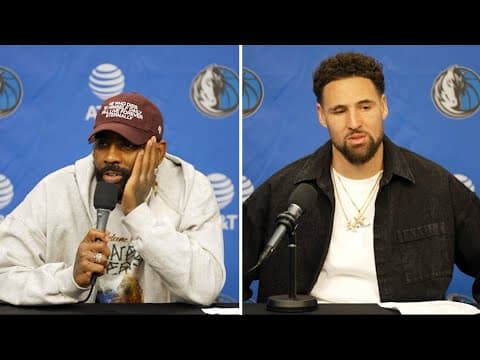 Kyrie Irving, Klay Thompson talk about Mavs fan ejections and Luka Doncic trade emotions