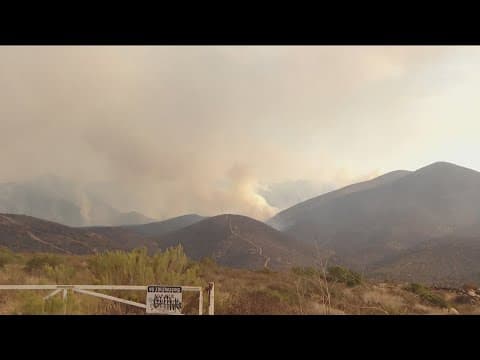 Border 2 Fire update 5 p.m. | Evacuation orders spread east in San Diego County