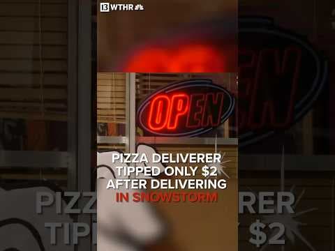 Pizza deliverer tipped only $2 after delivering in snowstorm